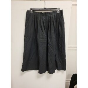 Image Size 20 Black Skirt USA‎ Made Pleated Midi Career Womenswear Clothing